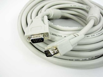 kabel przewód svga 15,0m vga d-sub 15 pin filtry