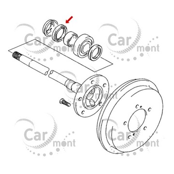 Внутреннее уплотнение оси задний VITARA SE 09282-48003