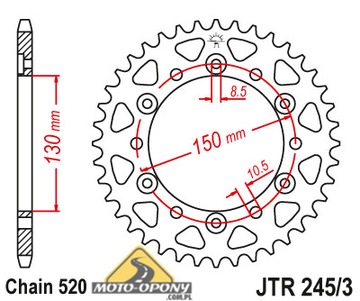 Комплект привода Honda FMX 650 2005-08 Цепь DiD X-Ring + звездочки