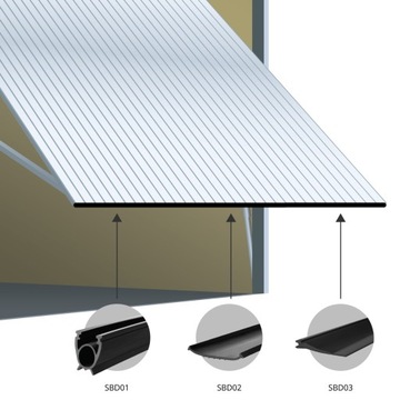 Уплотнитель гаражных ворот SBD01 0,5 м