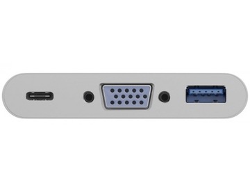 Переходник USB-C на VGA + USB-C с PD + USB3.0 Goobay