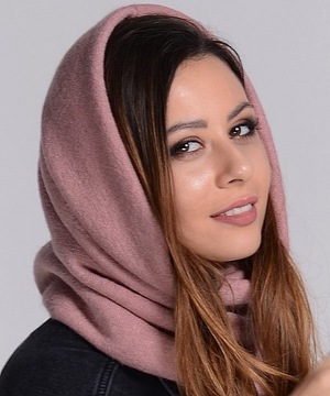 Комплект ШАПКА + ЮБКА Шарф-туннель POWDER PINK K6