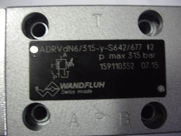 Редукционный клапан Wandfluh ADRV 315 бар