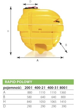 Бак опрыскивателя Rapid 400 л - ПОЛЕ 2 шт. -