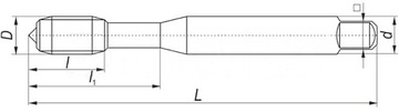 МАШИНА ДЛЯ НАРЕЗАНИЯ РЕЗЬБЫ M5 DIN371-B HSS-E TIN 1000