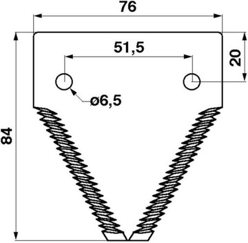 Лезвие косы верхнего среза Claas 611203