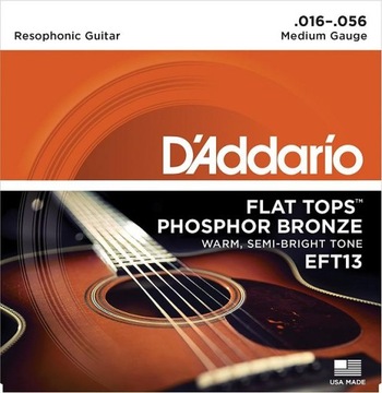 Struny D\'ADDARIO Flat Tops Phosphor EFT13 (16-56)