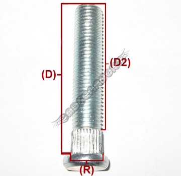 MDC LONG PINS для колесных дисков 12x1,5 14,2 62 мм TOYOTA HYUNDAI MAZDA VOLVO