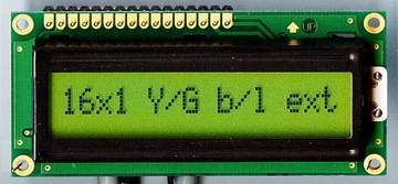ART Nowe LCD 1x16 KONTRAST LED (Yellow/Green) E6