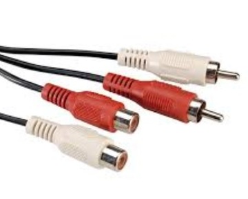 Przedłużacz 2x wtyk RCA ( cinch ) - 2x gniazdo RCA 2,5m kabel (0466)