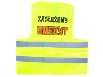 KAMIZELKA ZASŁUŻONY EMERYT prezent dla emeryta