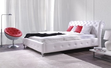 Łóżko CHESTERFIELD glamour + materac 160x200 cm