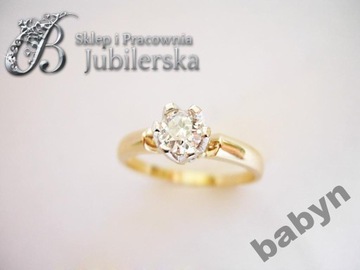 WSPANIAŁY Pierścionek z BRYLANTEM 0.40 ct -50%