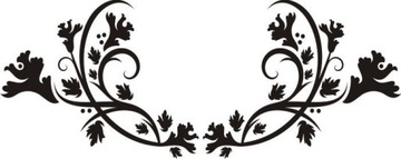 Naklejka na ścianę motyl kwiaty dekor Ornament 164
