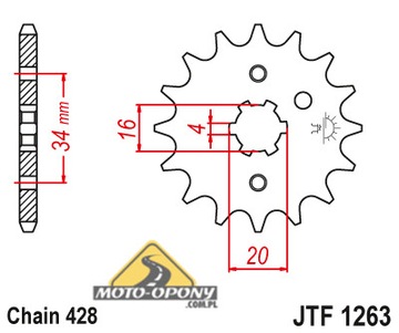 Zestaw napęd-owy Yamaha YBR 125 Łańcuch Super MOC