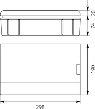 РАСПРЕДЕЛИТЕЛЬНЫЙ ЩИТ СКРЫТОГО МОНТАЖА SRP-12 N+PE 1x12 P/T 03599