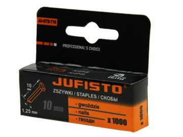 Zszywki tapicerskie typu T 14mm 1000sztuk JUFISTO