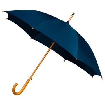 Automatyczna długa parasolka z drewnianą rączką