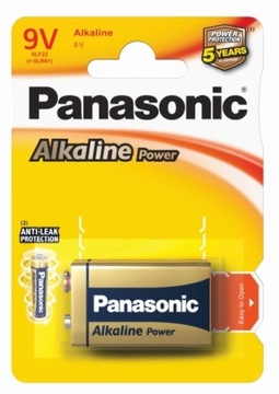 1 x Panasonic Alkaline Power 6LR61 / 9V (blister)