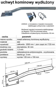 Мачта, держатель антенны, антенны - удлиненный дымоход