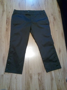 Moda Spodnie Spodnie z zakładkami Mexx Spodnie z zak\u0142adkami szaro-br\u0105zowy-br\u0105z Melan\u017cowy Metalowe elementy 