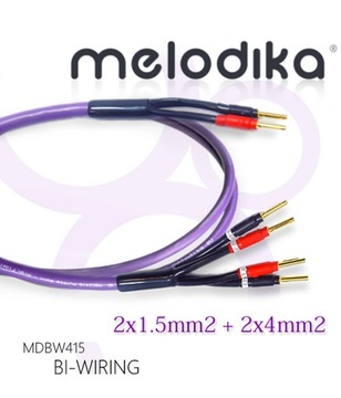 MELODIKA MDBW41515 PURPLE RAIN KABLE GŁOŚNIKOWE BI-WIRE OFC 4N 1,5m PARA
