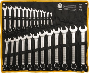 KOMPLET KLUCZY PŁASKO-OCZKOWYCH CrV 25CZ 6-32MM