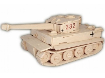 PUZZLE DREWNIANE 3D PRZESTRZENNE CZOŁG TIGER MK1