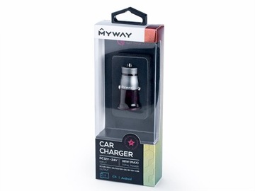 Зарядное устройство MYWAY 12/24 В QC3.0, 1x USB + USB-кабель