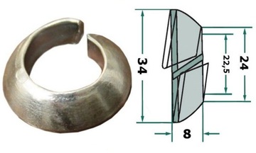 Коническая пружинная шайба для колес с шипами 22,5 мм.