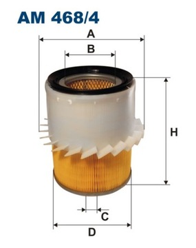 FILTR VZDUCHU FILTRON AM468/4 L200 PAJERO 2,5TD