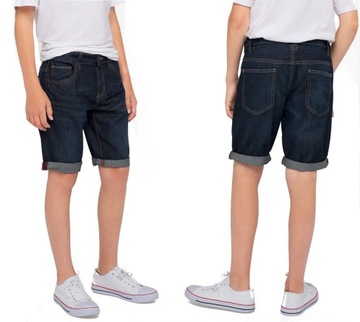 C&A JEANS DENIM SPODENKI RYBACZKI CHŁOPIEC 128