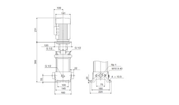 Насос Grundfos cr 3-10 A-A-A-E-HQQE H 63 м 3 м3/ч