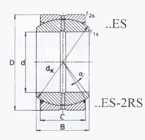 GE 60 ES 2RS ŁOŻYSKO ŚLIZGOWE 60x90x44 GE60ES2RS