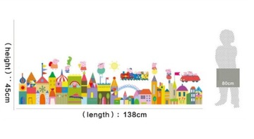 Naklejki ścienne na ścianę Świnka Peppa 6 wzorów