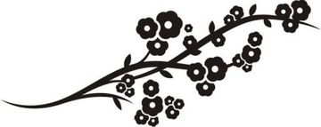 Naklejka na ścianę motyle kwiaty dekor Ornament 56