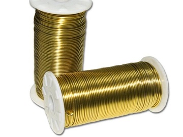 DRUT FLORYSTYCZNY 40 METRÓW ZŁOTY - 1.0mm 100 gram