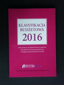 KLASYFIKACJA BUDŻETOWA 2016 GAŹDZIK JAROSZ