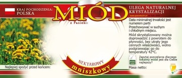 Etykiety na Miód Mniszkowy (100szt) - wzór E51