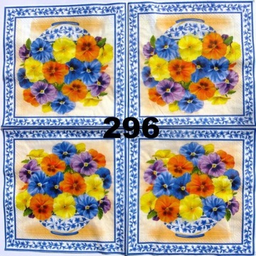 Serwetki do decoupage-1szt-KWIATY -BRATKI nr 296