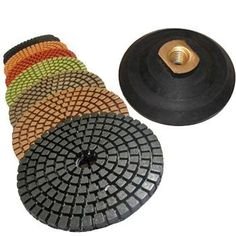TARCZE DIAMENTOWE DO SZLIFOWANIA POLEROWANIA MARMURU NA MOKRO 100mm KOMPLET