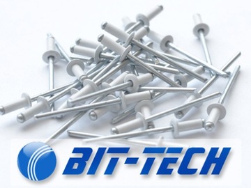 Заклепки потайные заклепки окрашенные в белый цвет Al/St 3,2x8 10 шт.