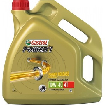 CASTROL POWER1 4T PÓŁSYNTETYK 10W40 4L Motocyklowy