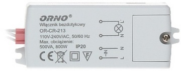 БЕСКОНТАКТНЫЙ ВЫКЛЮЧАТЕЛЬ OR-CR-213 AC 230В ABCV