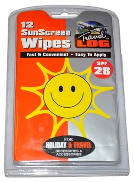 SUN SCREEN WIPES CHUSTECZKI Z FILTREM UV SPF 28