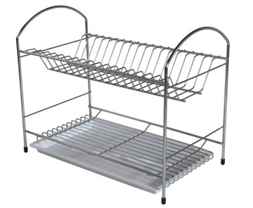 Suszarka do naczyń dwa poziomy 40cm chrom