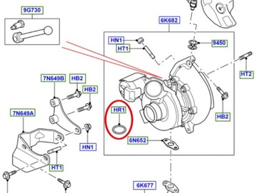 RANGE ROVER SPORT 2.7 TD V6 УПЛОТНИТЕЛЬНОЕ КОЛЬЦО ТУРБИННОГО МАСЛА