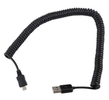 USB - Кабель Micro USB, пружинная спираль, 30-300 см