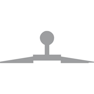 Лениарская линейка с ручкой, подрез 20 см, металл.