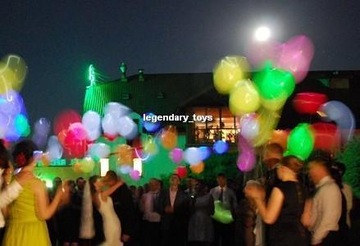 KOLOROWE ŚWIECĄCE BALONY LED 5x BALON URODZINY HIT